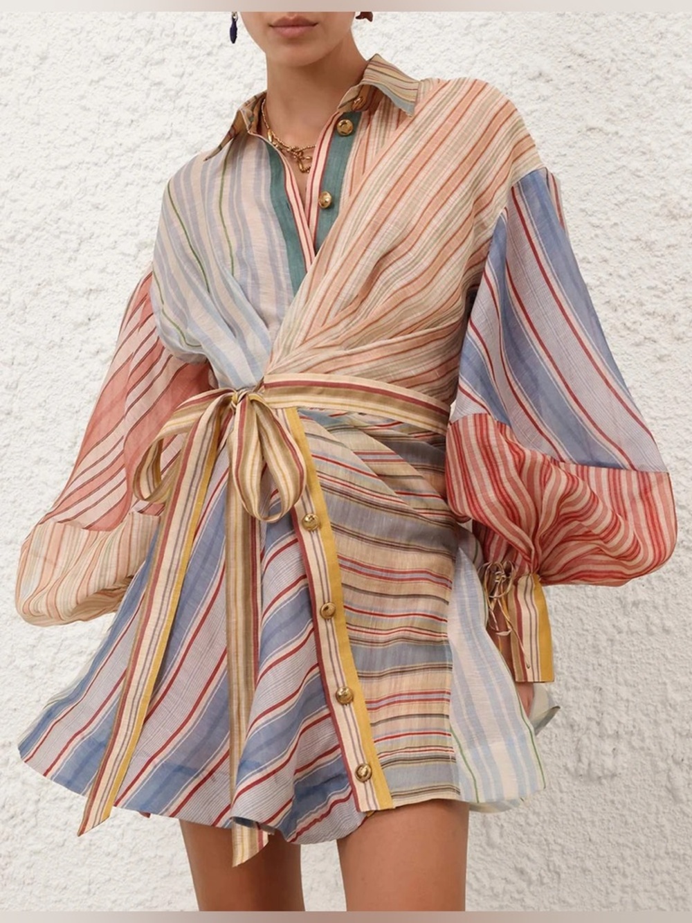 Zimmermann Rebellion Striped mini dress - Picture 9 of 13